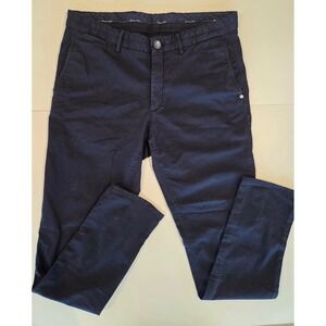 Massimo Dutti Slim Fit Navy Blue Chino Trouser Mens Size 32